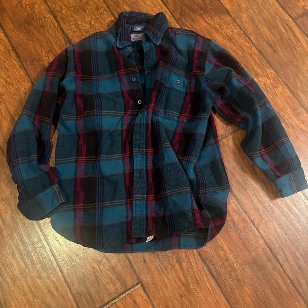 Pendleton Teal and Burgundy Plaid Men's Shirt